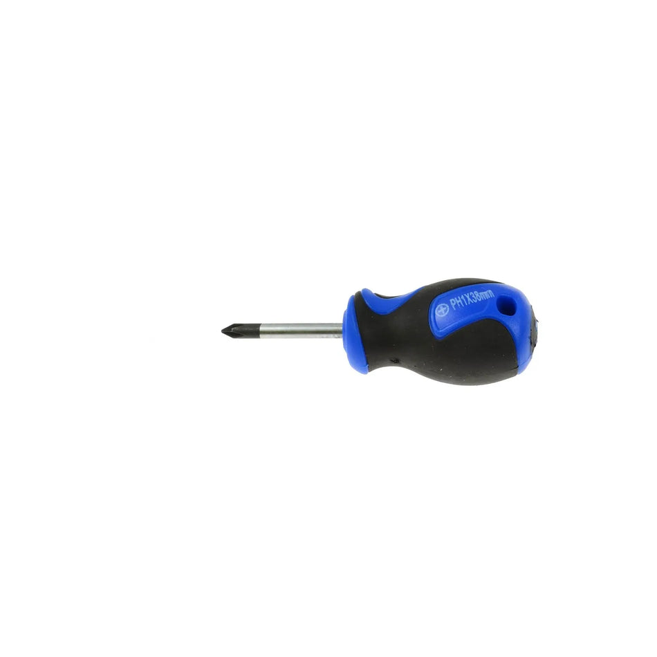 GEKO Kruiskopschroevendraaier met bi-materiaal handgreep 38mm #1