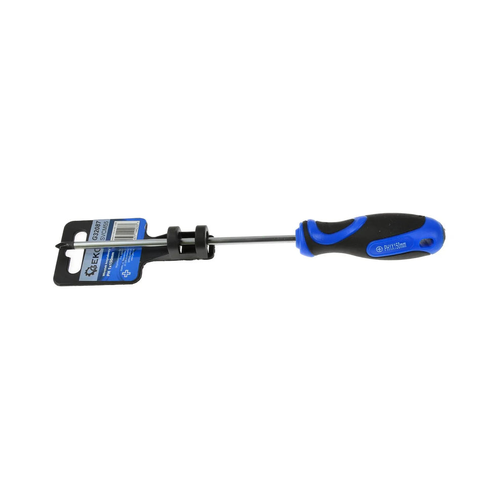 GEKO Schroevendraaier Philips #1 x 150mm met bi-materiaal handgreep