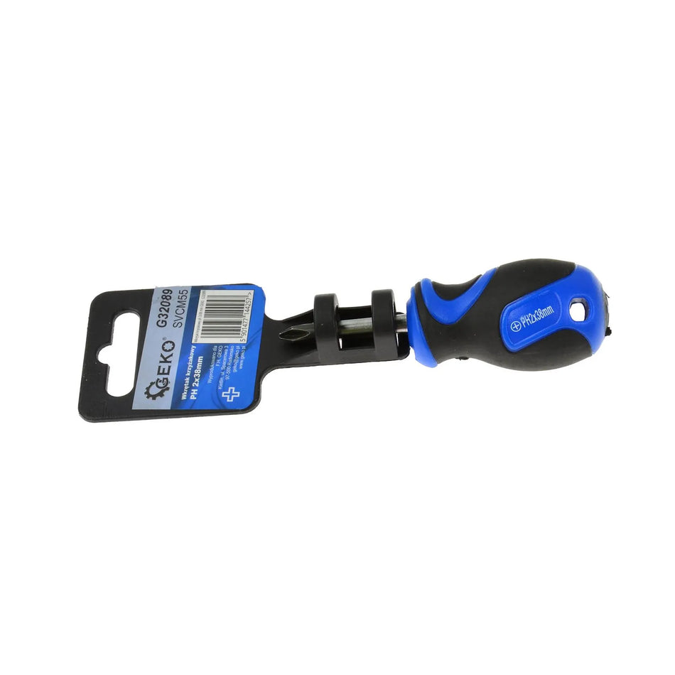 GEKO Schroevendraaier Philips #2 x 38mm met bi-materiaal handgreep