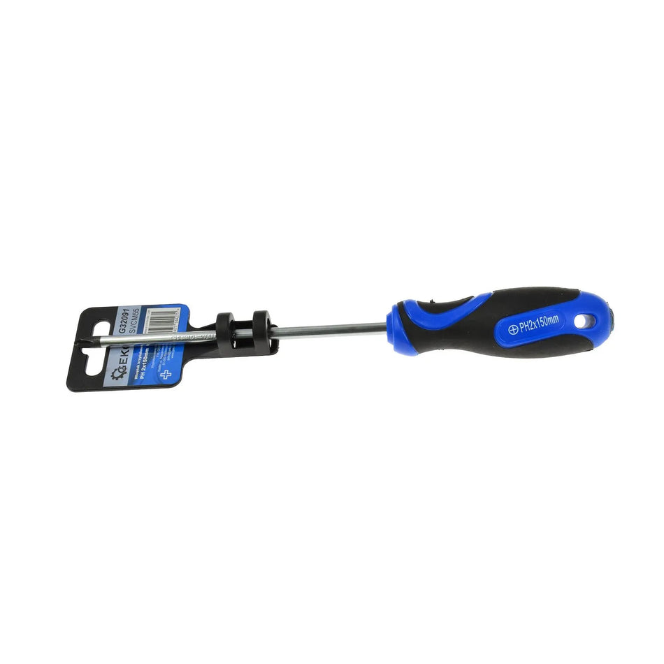 GEKO Schroevendraaier Philips #2 x 150mm met bi-materiaal handgreep