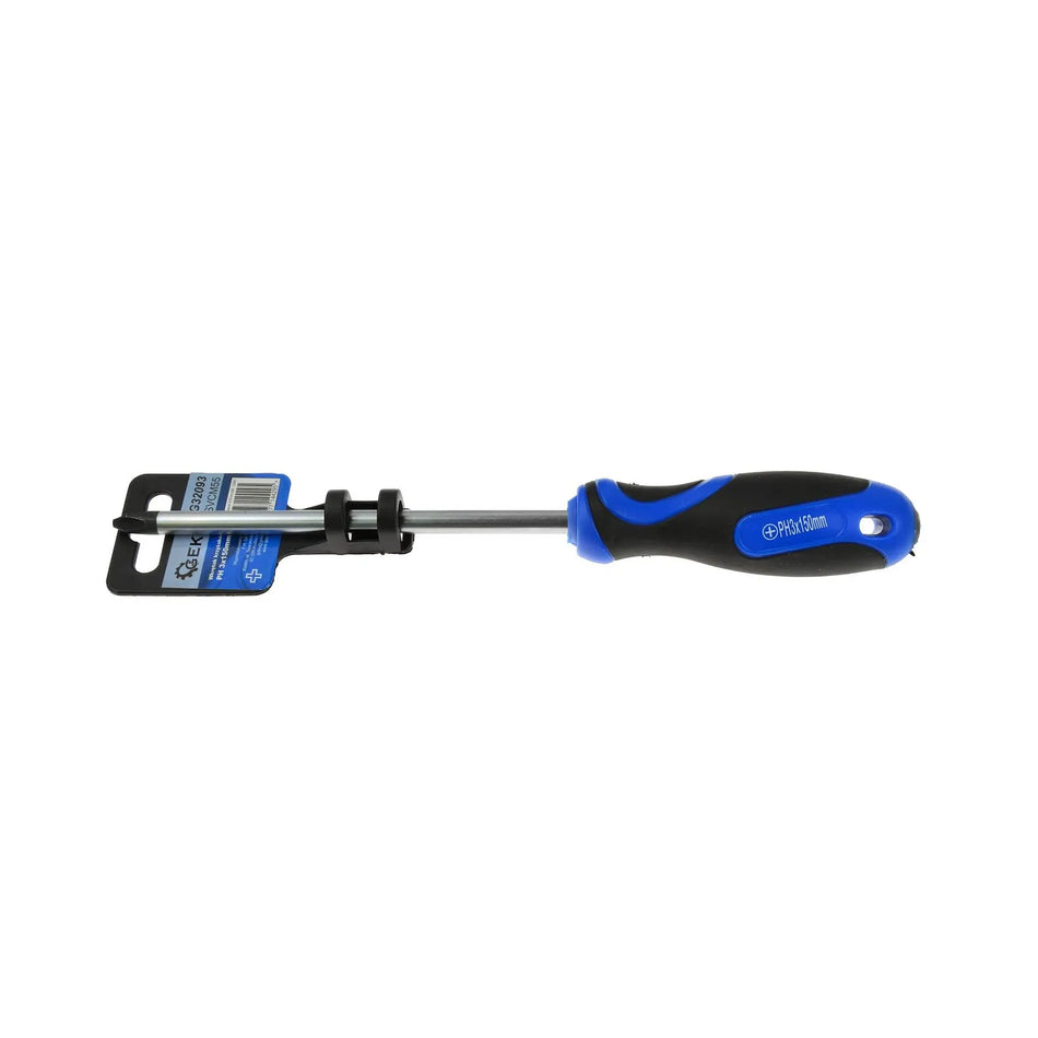 GEKO Schroevendraaier Phillips #3 x 150mm met bi-materiaal handgreep