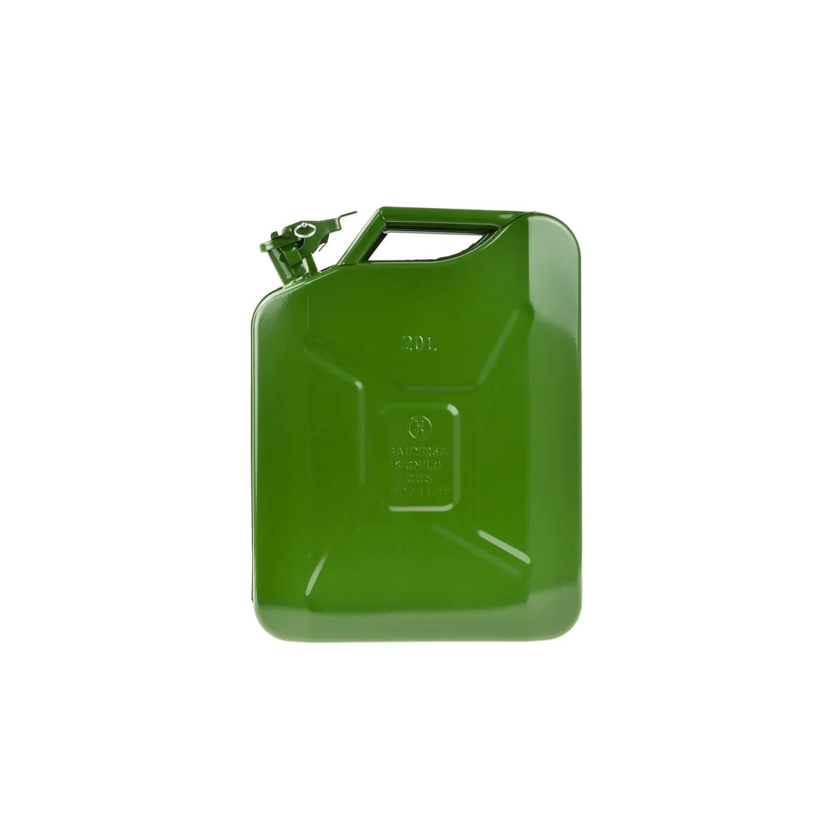 GEKO Metalen verticale jerrycan voor brandstof 20L olijfgroen