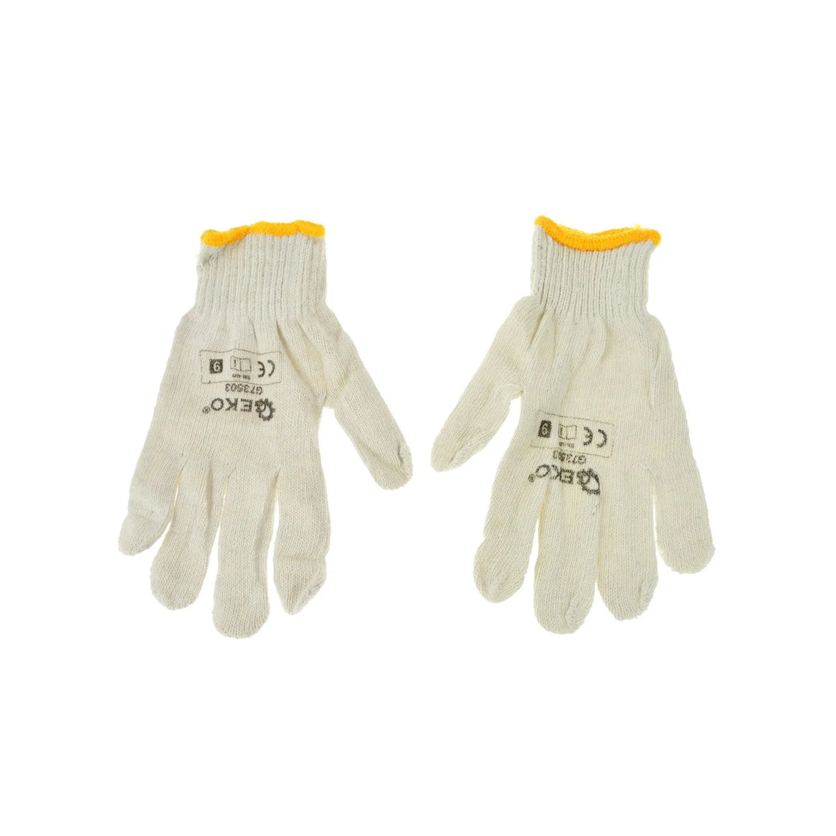 GEKO Katoenen werkhandschoen met pvc grip uni maat