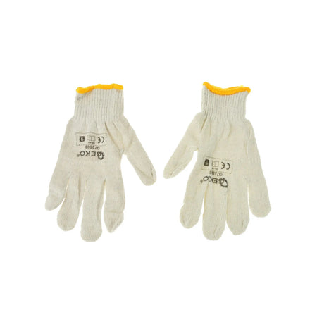 GEKO Katoenen werkhandschoen met pvc grip uni maat