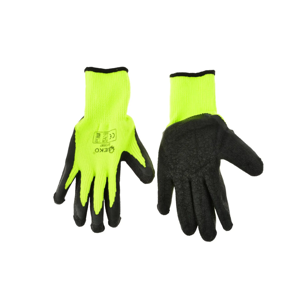 GEKO Winterwerkhandschoen acrylvoering en latex coating groen maat 8