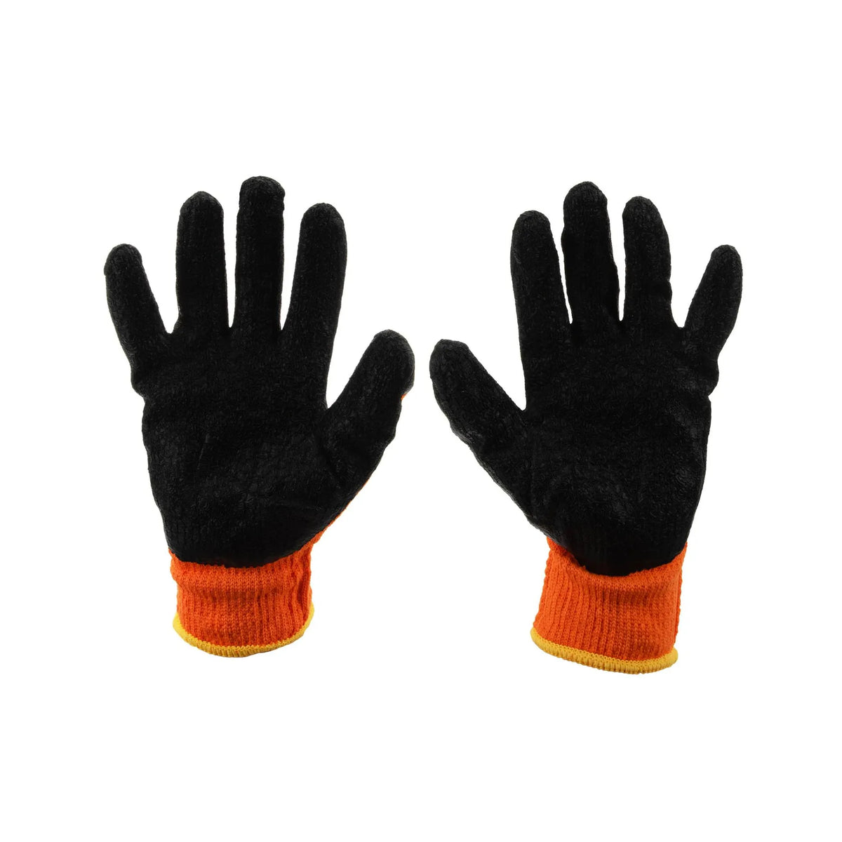 GEKO Winterhandschoen met acrylvoering en latex coating oranje maat10