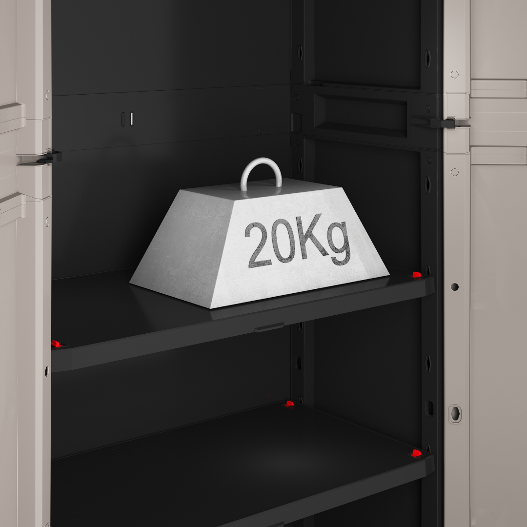 Keter Opbergkast PRO Hoog Grijs/Zwart 68 x 39 x 173 cm