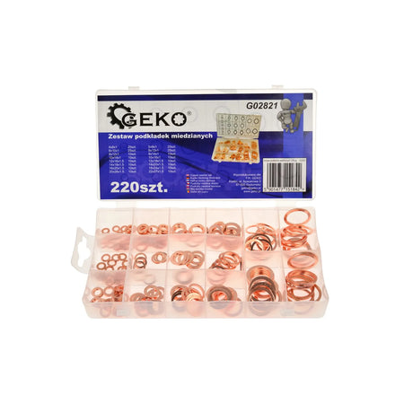 GEKO 220-delig assortiment metrische koperen sluitringen