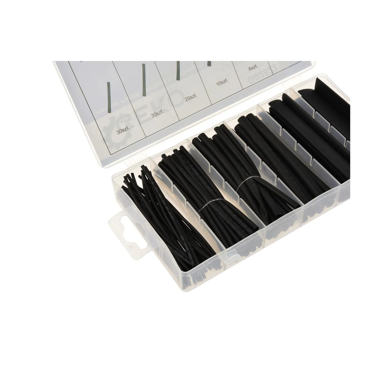 GEKO Assortiment krimpkousen zwart 100-delig
