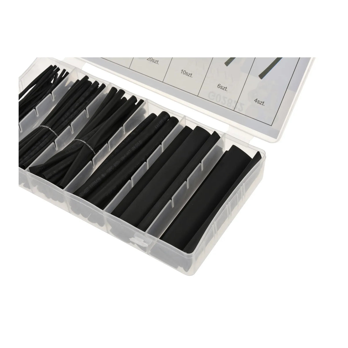 GEKO Assortiment krimpkousen zwart 100-delig