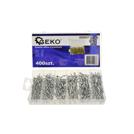GEKO Aluminium popnagelset 400-delig