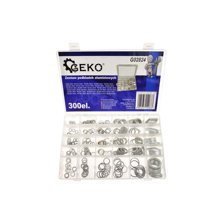GEKO Aluminium sluitringenset 300-delig