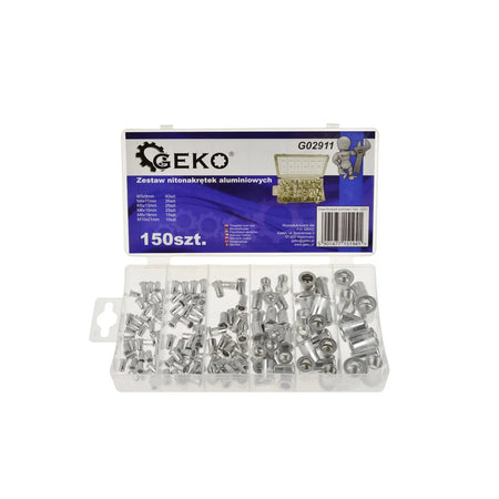 GEKO 150-delig assortiment aluminium blindklinkmoeren