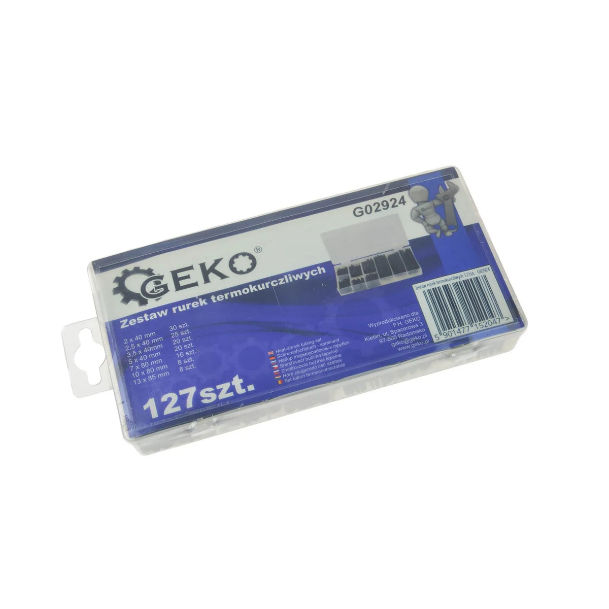 GEKO Assortiment krimpkousen zwart 127-delig