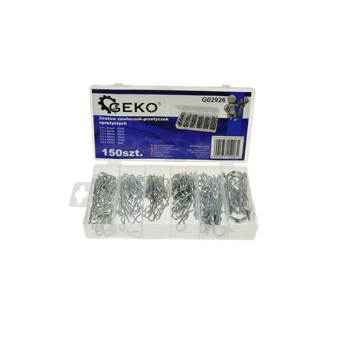 GEKO 150-delig assortiment borgclips