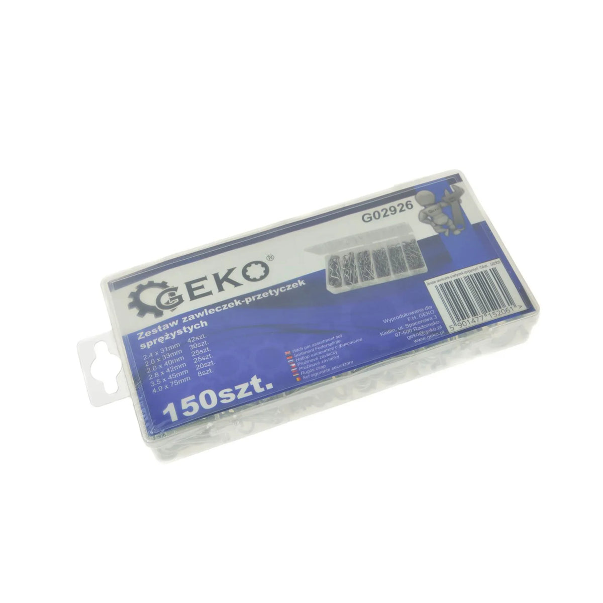 GEKO 150-delig assortiment borgclips