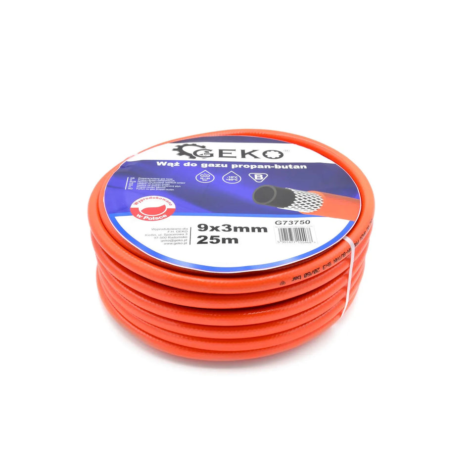 GEKO Technische propaangas-/butaangasslang 9x3mm 25m