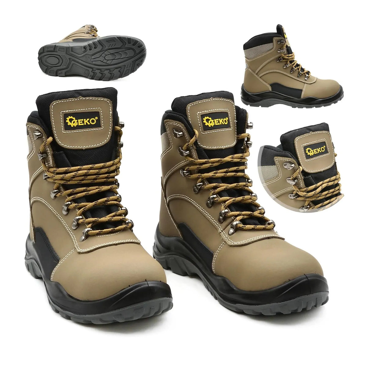 GEKO Veiligheidsschoenen model 7 nubuckleer - maat 39 - 46
