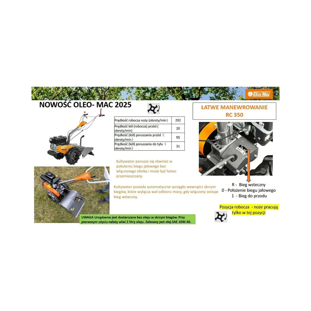 Oleo-Mac Grondfrees RC 350