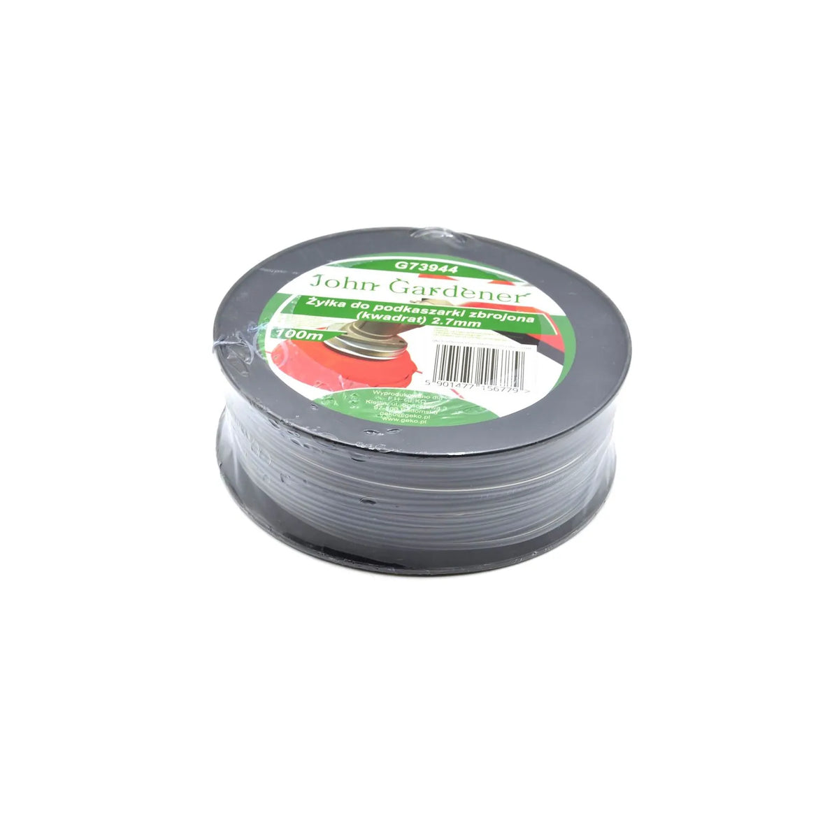John Gardener Nylon Maaidraad Versterkt Vierkant 2,7mm 7m