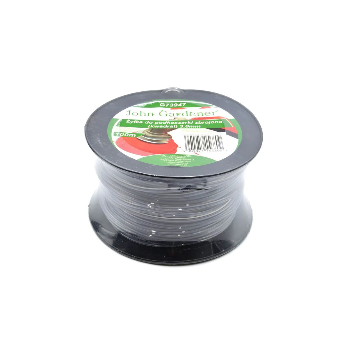 John Gardener Nylon Maaidraad Versterkt Vierkant 3,0mm 0m