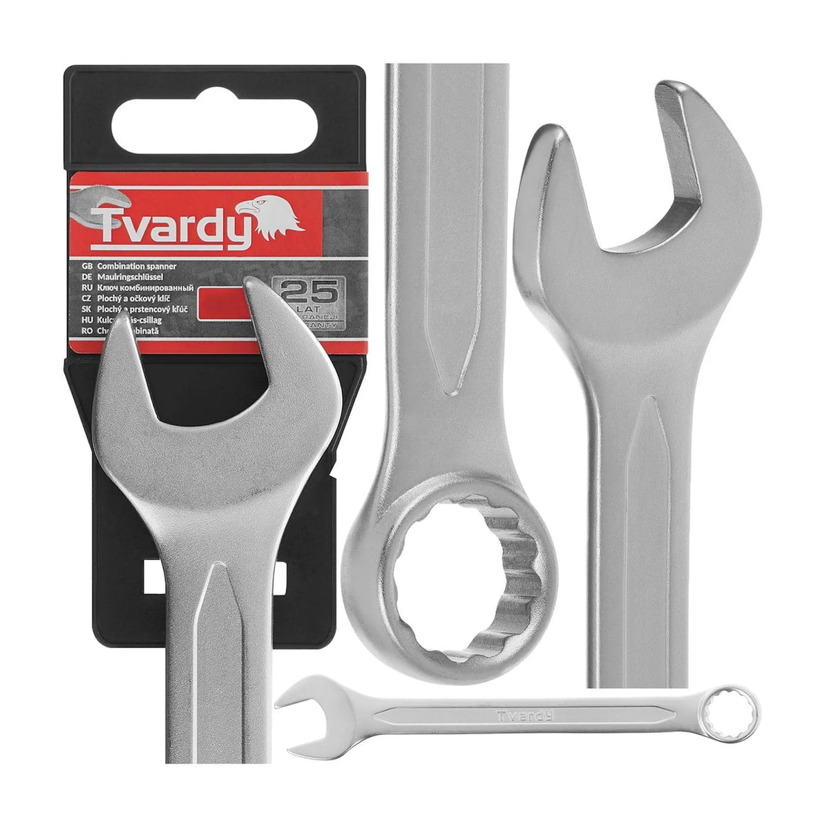 Tvardy Steeksleutel satin CRV koudgesmeed 17mm
