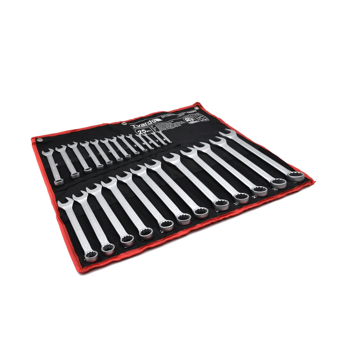 Tvardy Set steeksleutels 25-delig 6-32mm satin CRV koudgeslagen