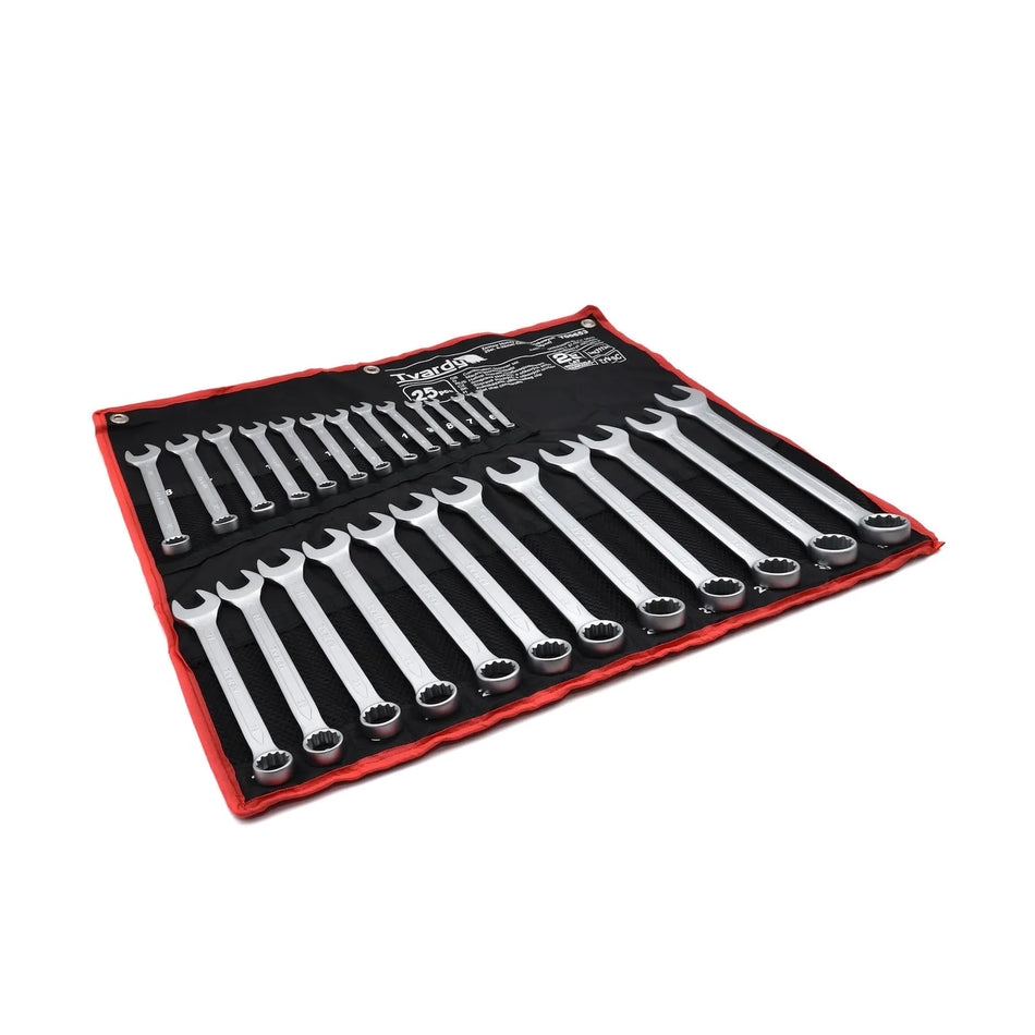 Tvardy Set steeksleutels 25-delig 6-32mm satin CRV koudgeslagen