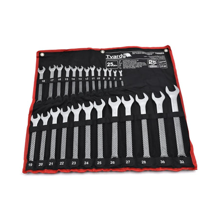 Tvardy Set steeksleutels 25-delig 6-32mm satin CRV koudgeslagen