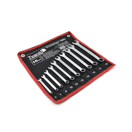Tvardy Set steeksleutels 10-delig 6-19mm satin CRV koudgeslagen