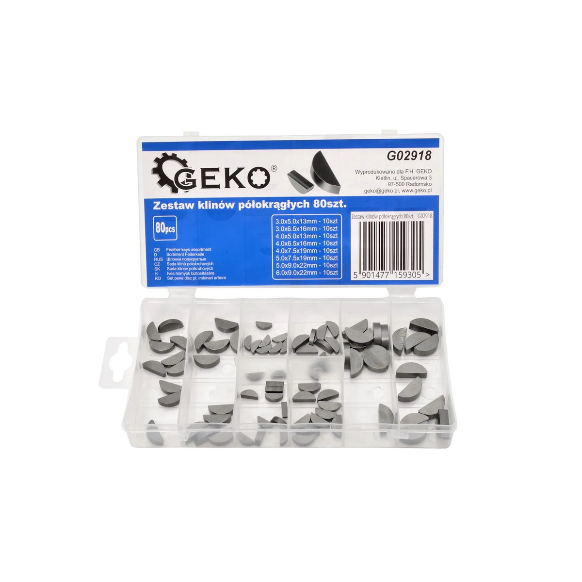 GEKO Set Halfronde Kegels 80-delig