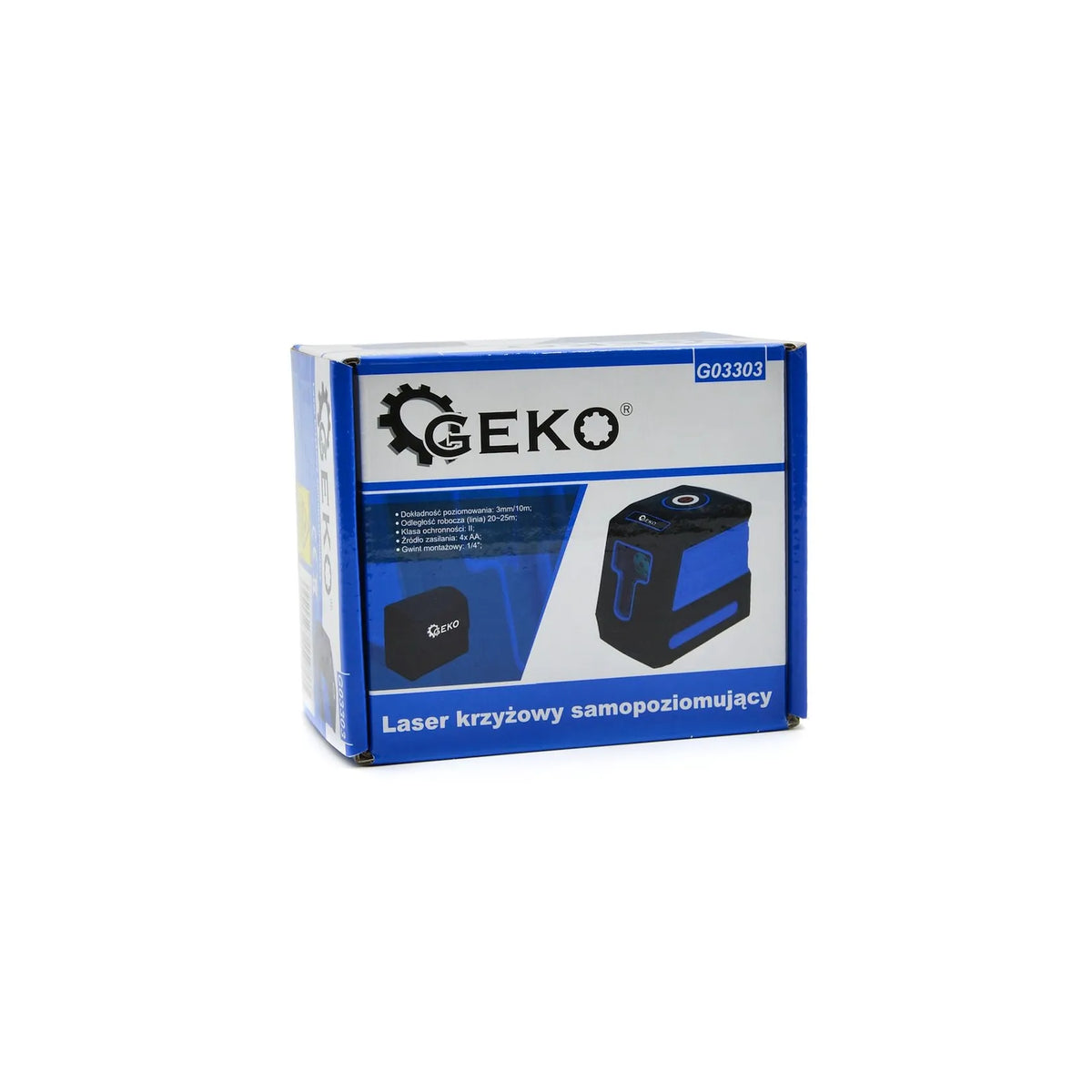 GEKO Zelfnivellerende kruislinielaser 3-mode 20-25m 430g