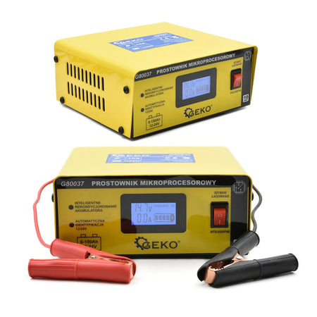 GEKO Automatische Batterijlader LCD 12/24V 10A