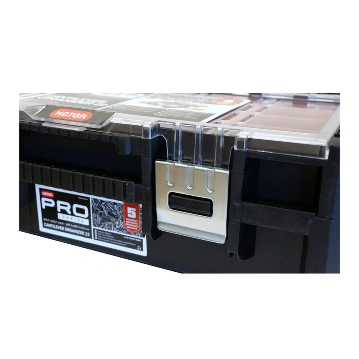 KETER Gereedschapskoffer 22" Cantilever Black 14L laag
