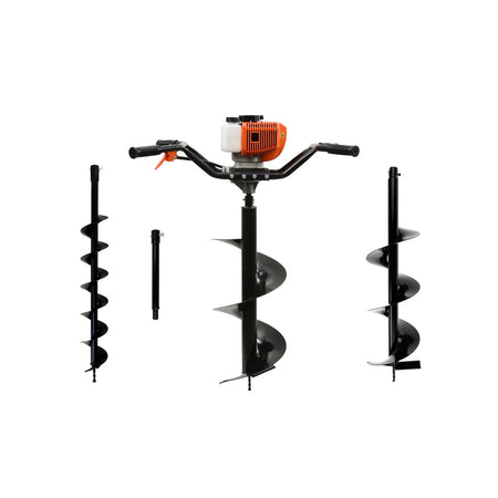 John Gardener Benzine grondboor 2 persoons met boren 10,20,30cm + adaptor 50cm