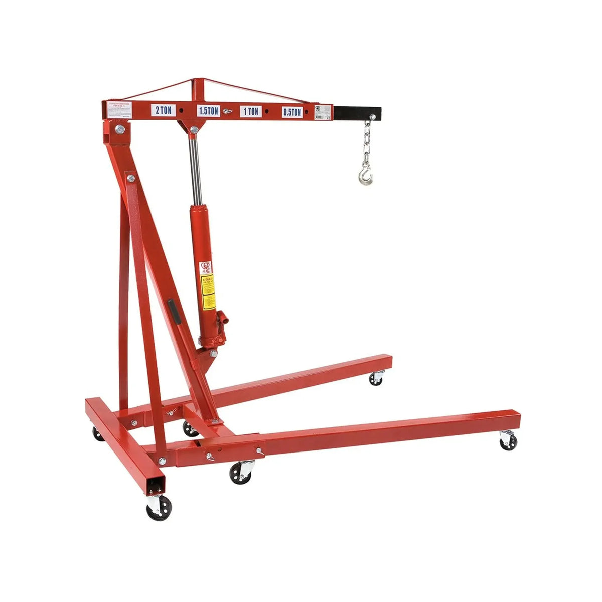 Airpress Motortakel / werkplaatskraan 2 ton opvouwbaar