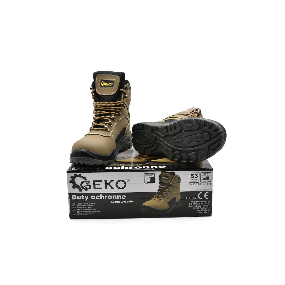 GEKO Veiligheidsschoenen nubuck model 7 S3 maat 46