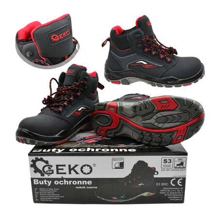 GEKO Veiligheidsschoenen zwart nubuck model 9 S3 SRC maat 40