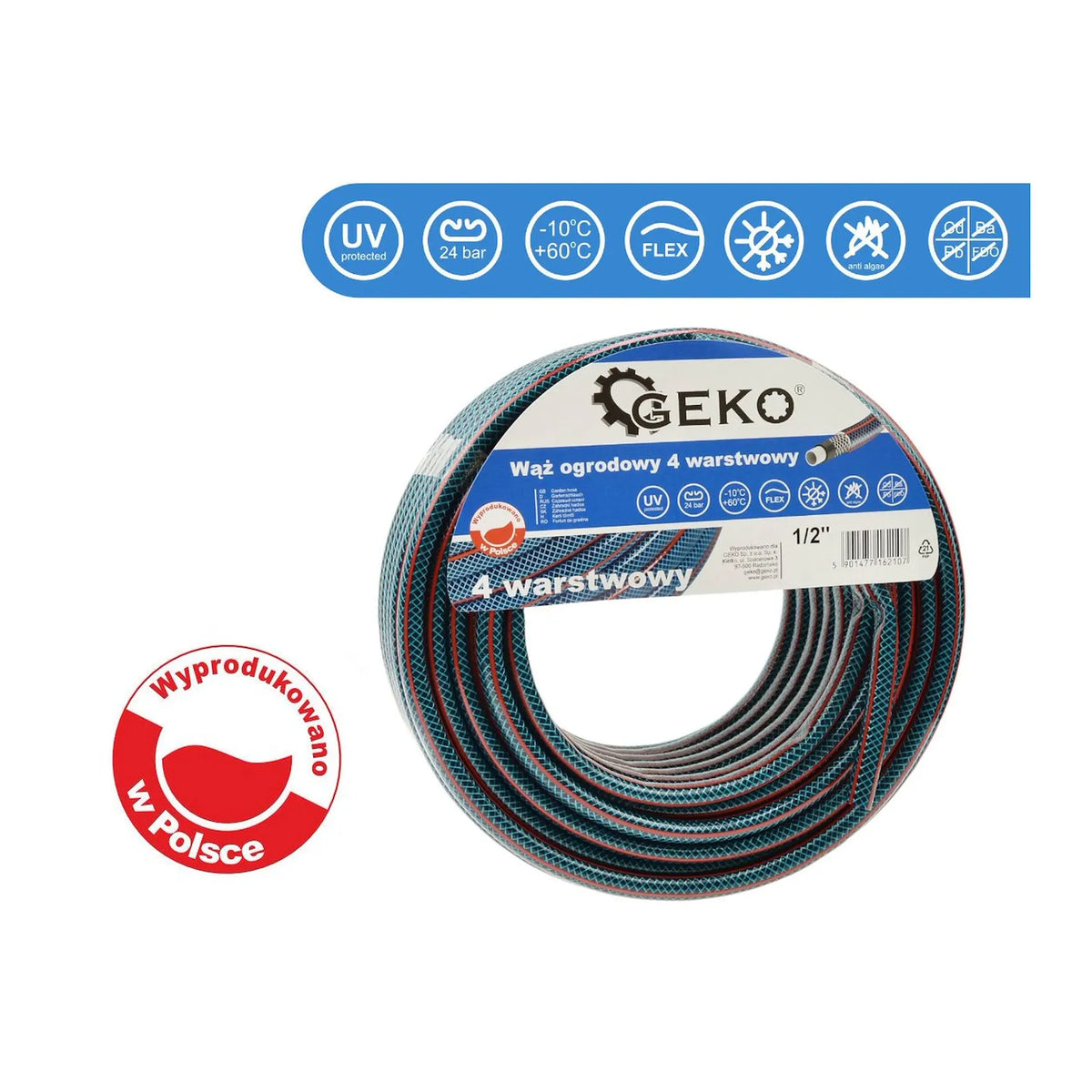 GEKO Tuinslang 4-laags 1/2" 20m