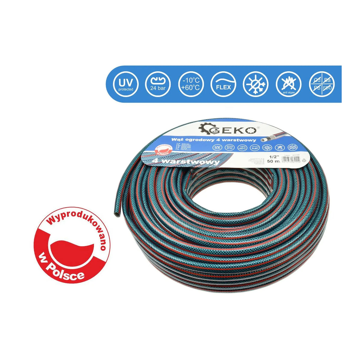 GEKO Tuinslang 4-laags 1/2" 50m