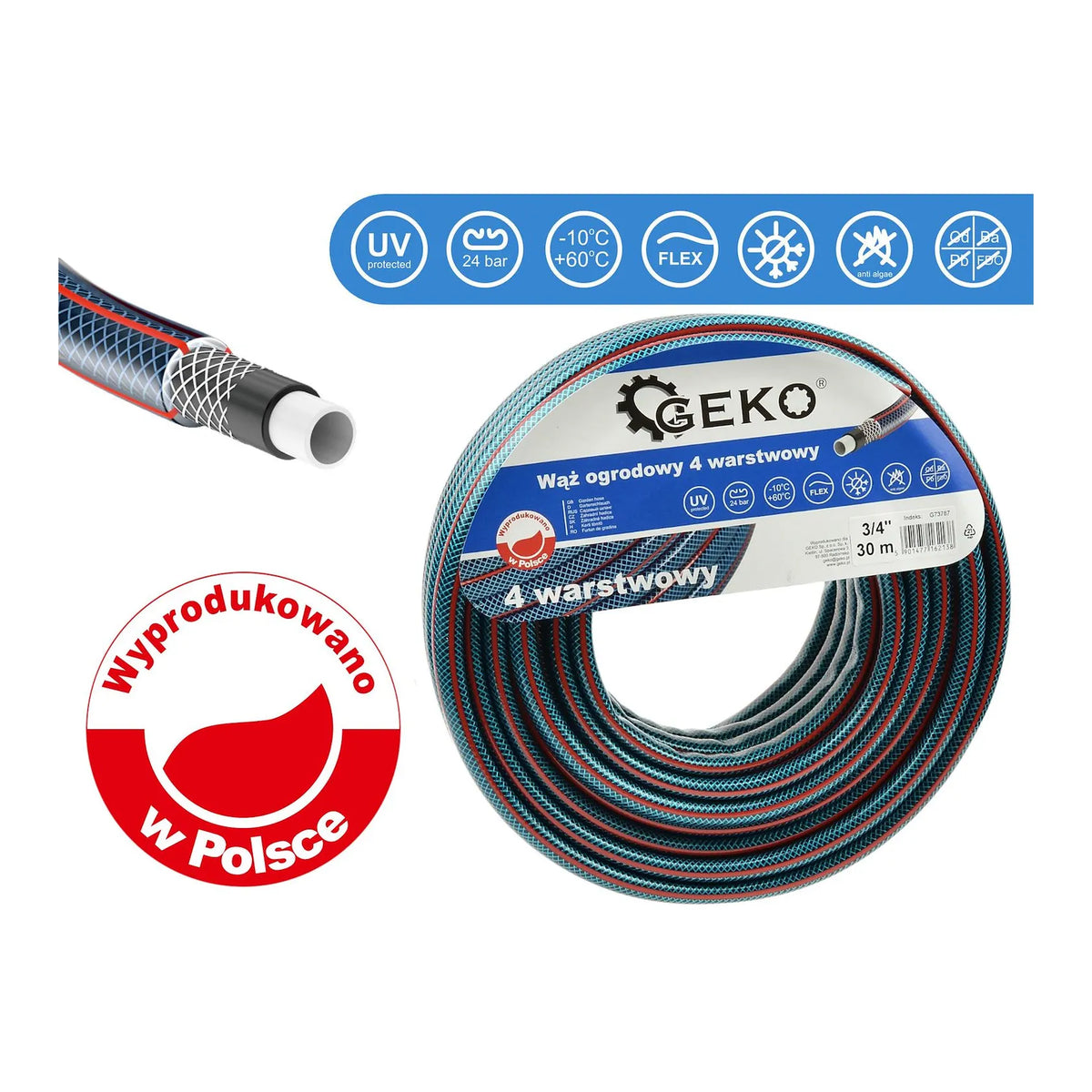 GEKO Tuinslang 4-laags 3/4" 30m
