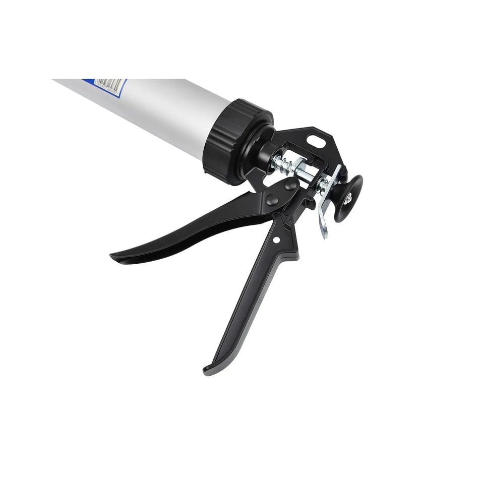 GEKO Aluminium kitpistool met stalen loop en spuitmondjes 600 ml