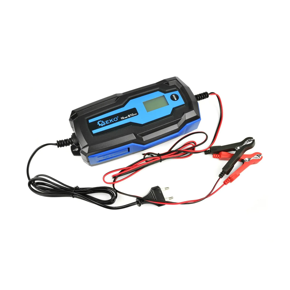 GEKO Acculader met LCD-display en voltmeter 6/12 V 10 A