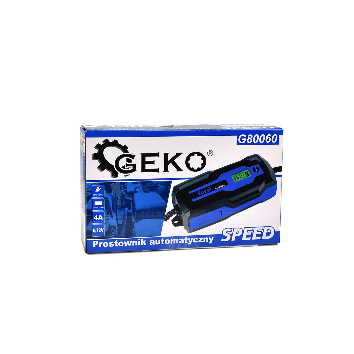 GEKO Acculader met LCD-display 6/12 V 4 A