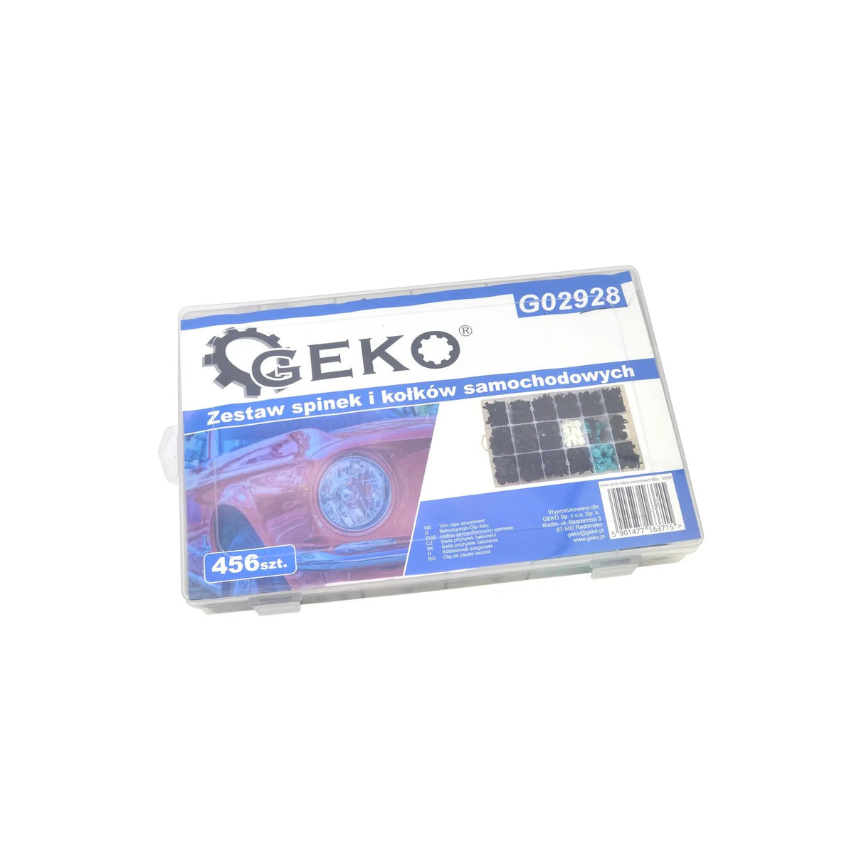 GEKO Set bevestigingsclips en pluggen 456 stuks