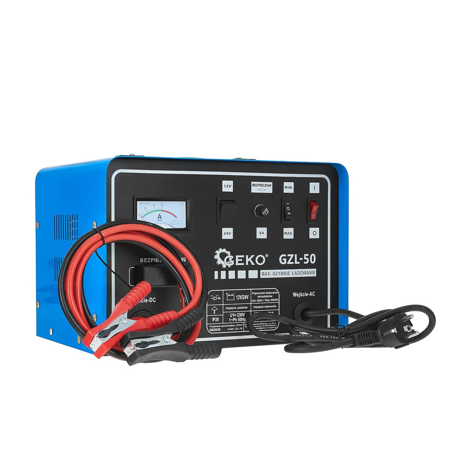 GEKO Acculader met snellaadfunctie 12/24 V 400 Ah