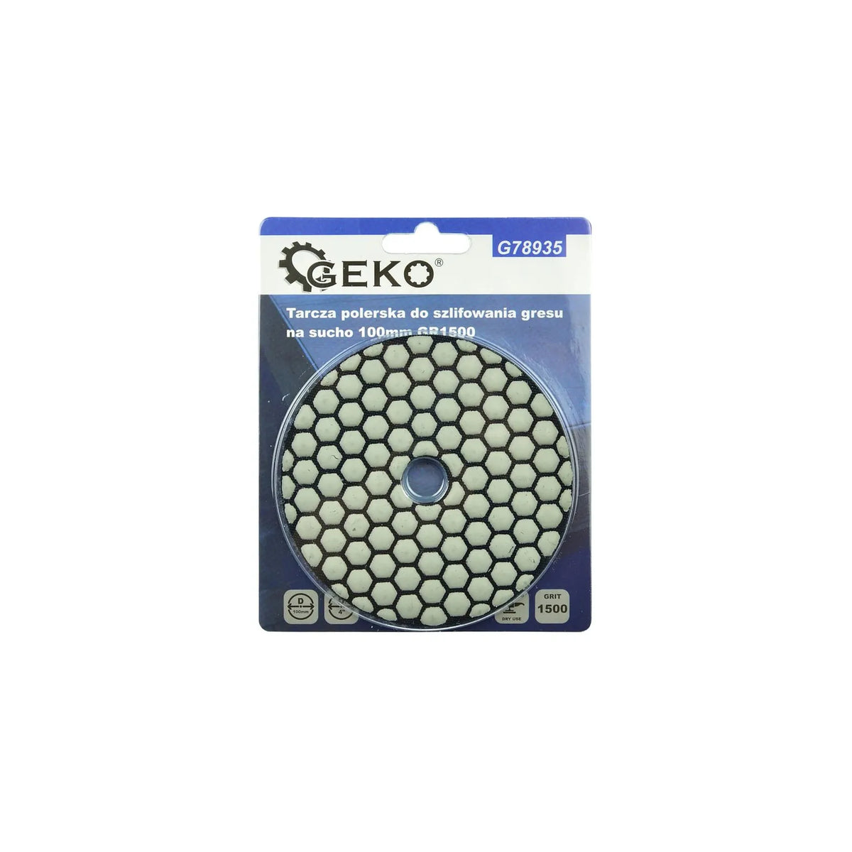 GEKO Diamanten droge polijstpad 100 mm G1500