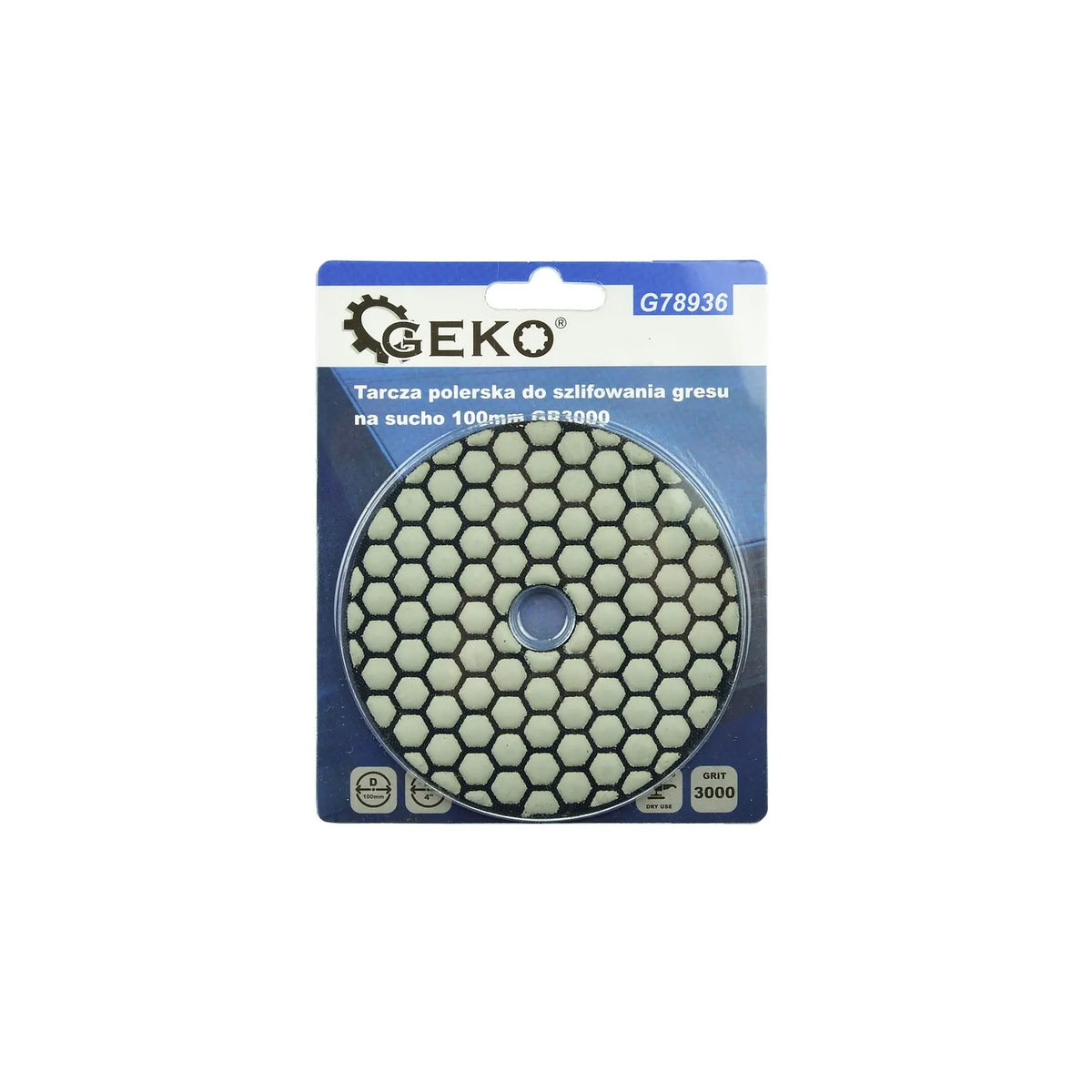 GEKO Diamanten droge polijstpad 100 mm G3000