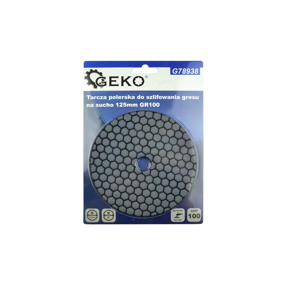 GEKO Diamanten droge polijstpad 125 mm G100