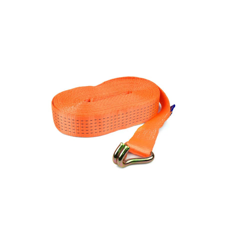 GEKO Spanband met ratel en J-haken 14 m 5 ton 50 mm oranje